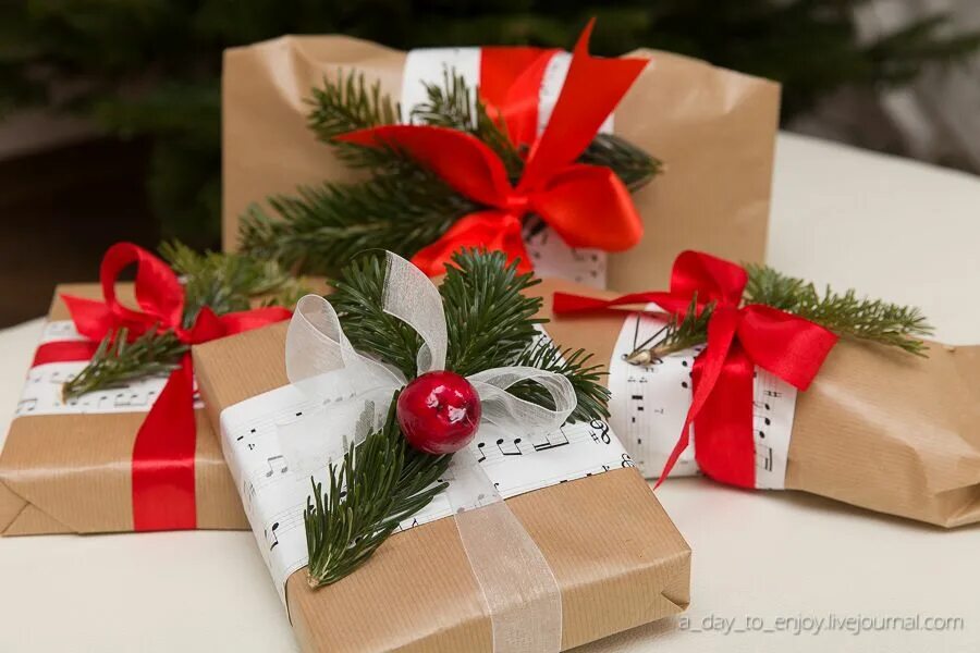 Подарки оформление фото Новый год Handcraft, Gift wrapping, Christmas and new year