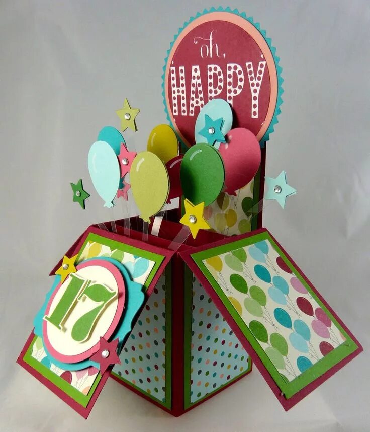 Подарки самоделки на день рождения Pin en Scrap: Magic box, shadow box, Pop-up box cards, alter