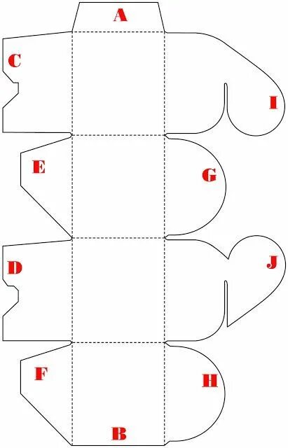 Подарки своими руками схема Подарочная коробка-сердечко своими руками Heart box template, Heart gift box, Gi