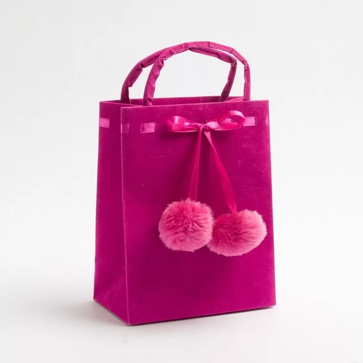 Подарочный сумочка Fuchsia Pom Pom Bag - Gift Bags - Wrap & Bags Bags, Gift bags & wrap, Purses and