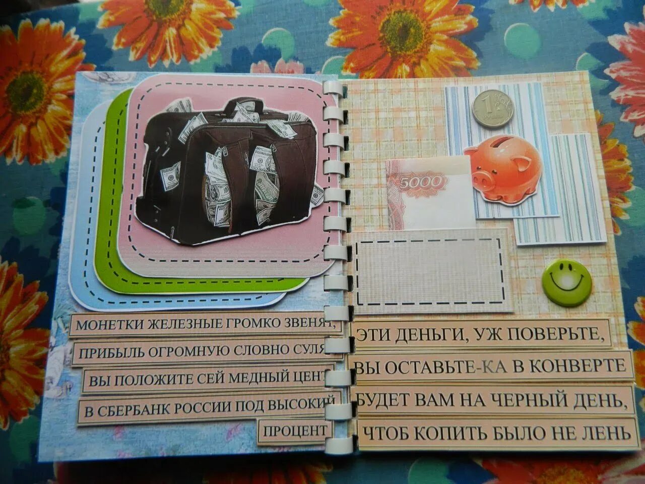 Подарок альбом для фото с деньгами Подарок деньги со словами