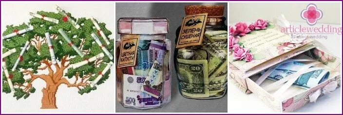 Подарок деньгами фото How to give newlyweds the original money for a wedding - interesting ideas, phot