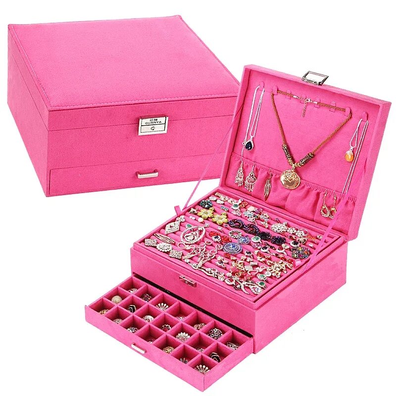 Подарок девочке 9 лет фото Best Birthday Gift Ring Earrings Necklace Storage box New Arrival Creative Jewel