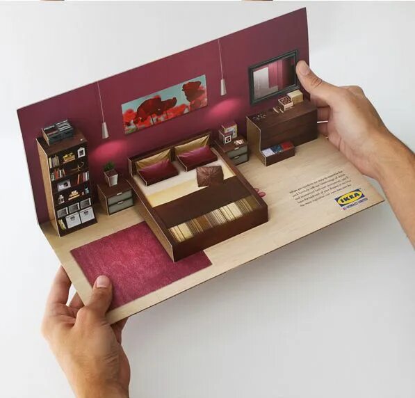 Подарок для дизайнера интерьеров Ikea Pop-up DM on Behance Brochure design creative, Pop up book, Paper crafts di