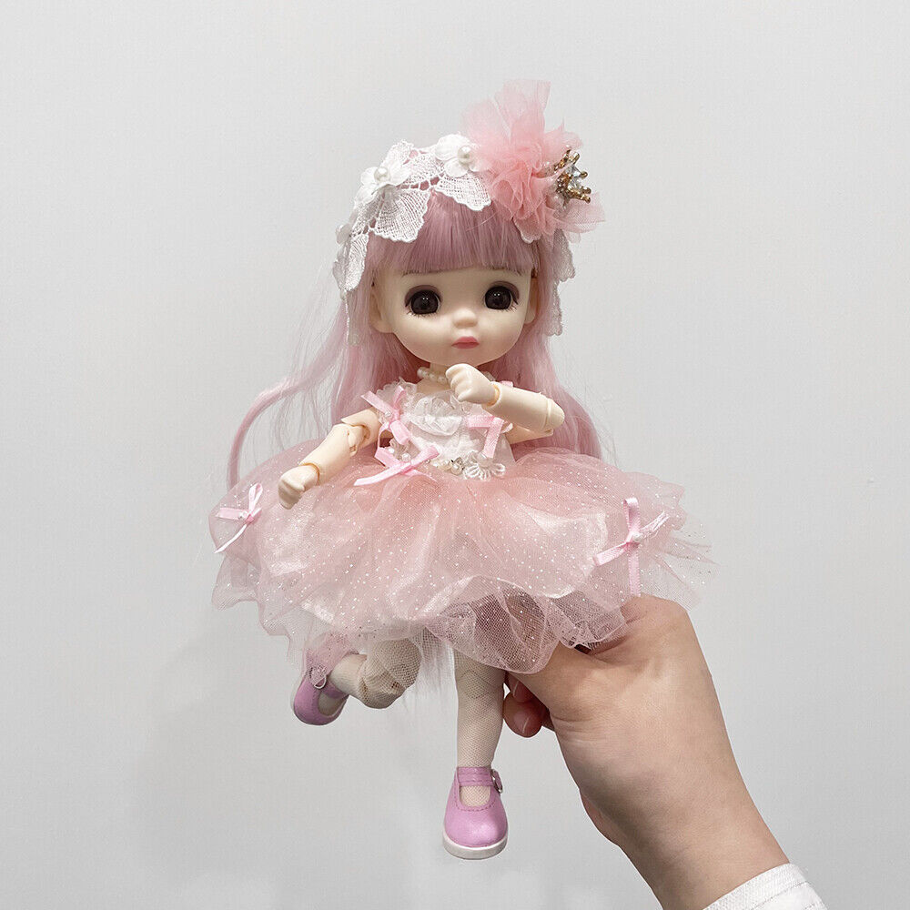 Подарок фото куклы 22.5cm BJD Doll with 3 Pairs of Replacement Eyeball & Hands Gesture Kid DIY Toys