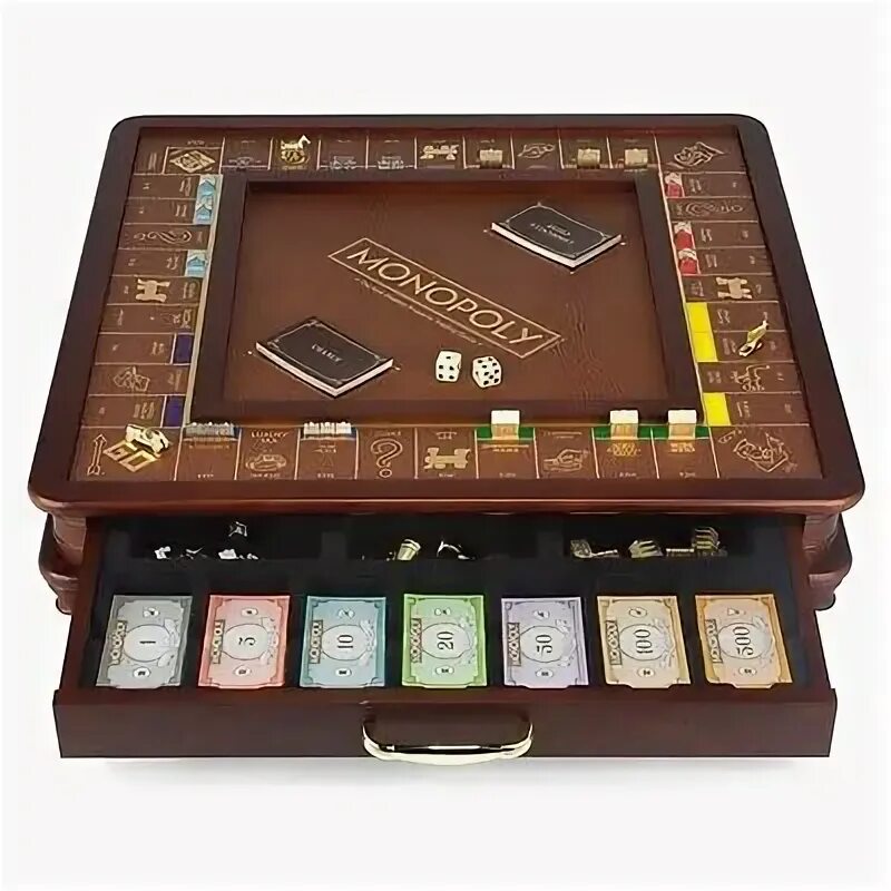 Подарок игра фото Monopoly Luxury Wooden Edition with Wood Game Board New Premium Collectible eBay