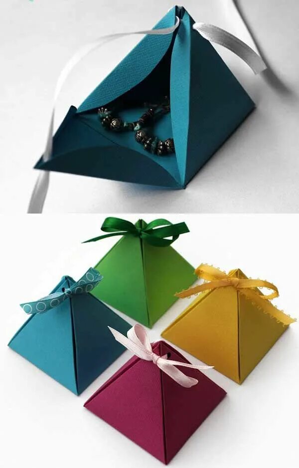 Подарок из бумаги фото Paper pyramid gift box Creative diy gifts, Affordable christmas gifts, Family ch