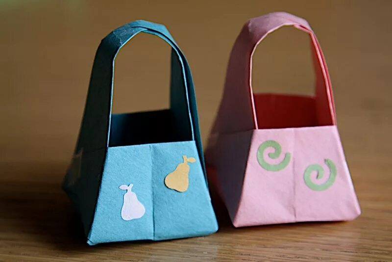 Подарок сумочка своими руками origami Origami bag, Origami easy, Diy origami
