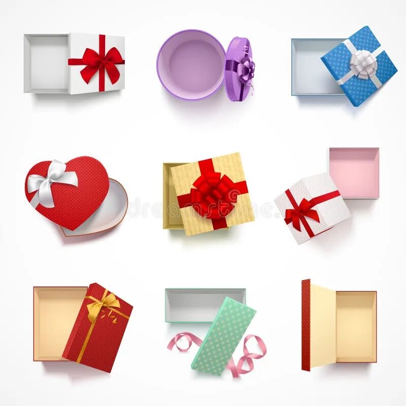 Подарок в виде фото Versatile Gift Boxes Set stock vector. Illustration of abstract - 89341215