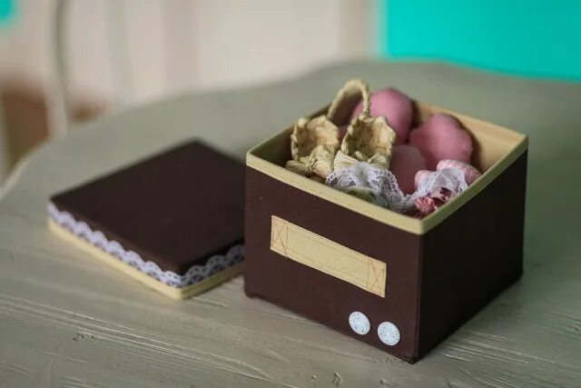 Подарок внутри фото Коробку для хранения trendyco chocolate cake, к11а, коричневый (белый) купить в 