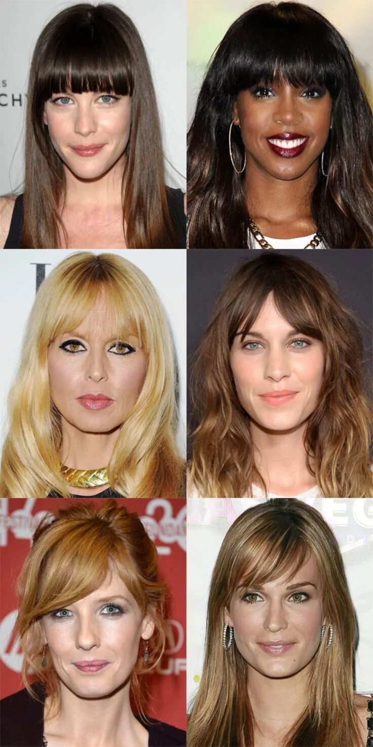 Подбор челок по фото The Best Bangs for Long Face Shapes