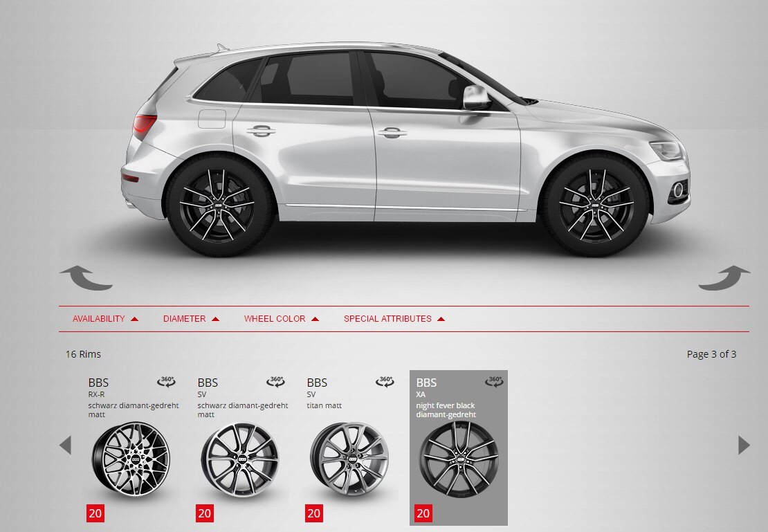 Подбор дисков по фото автомобиля Выбор дисков на лето для Audi Q5 - Audi Q5 (1G), 2 л, 2015 года колёсные диски D