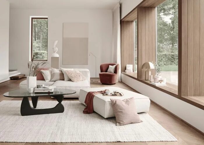 Подбор дизайна интерьера Design & Décor Interior design, Scandinavian design living room, High ceiling li