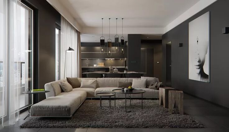 Подбор интерьера квартиры Check out this @Behance project: "Black" https://www.behance.net/gallery/3687741