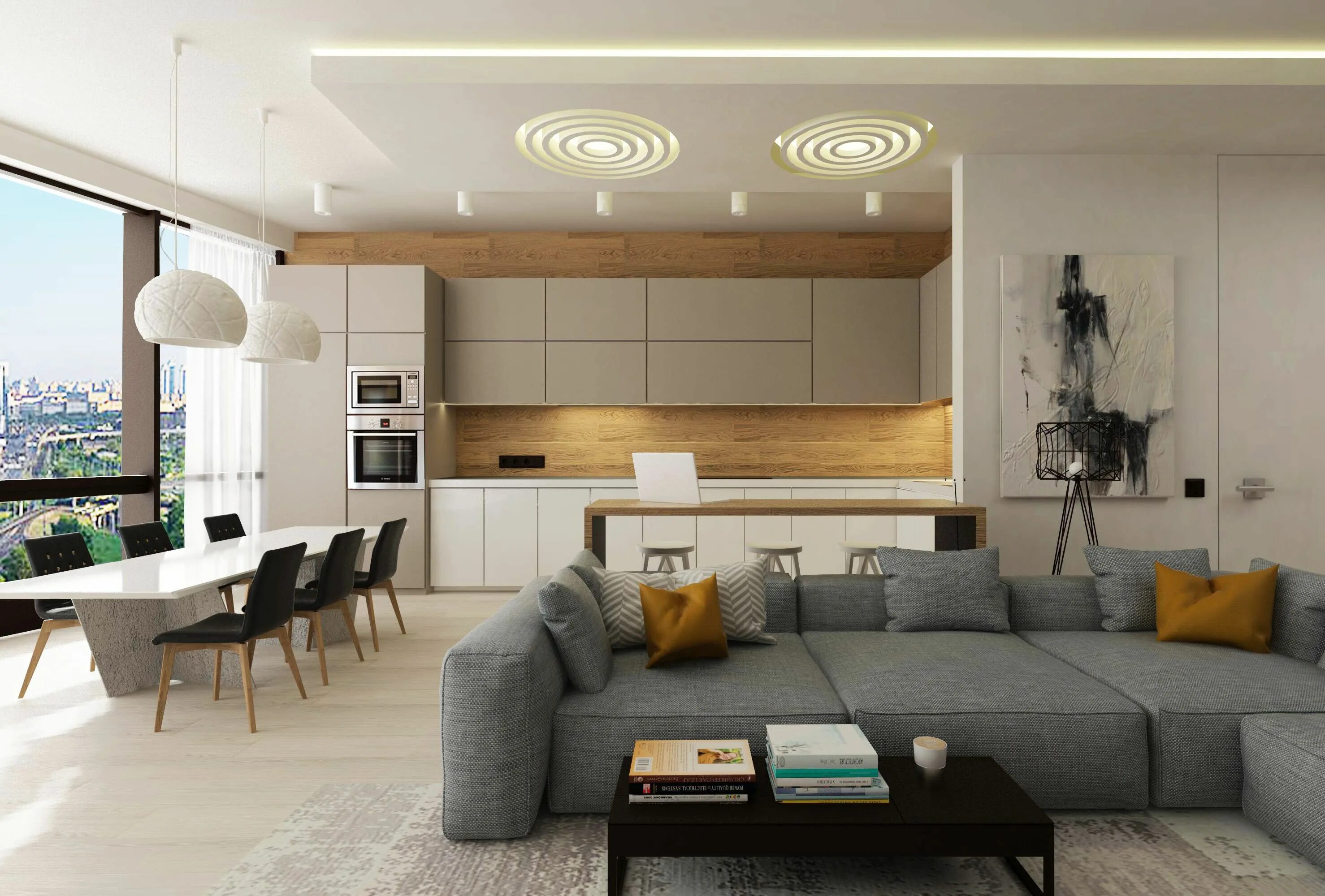 Подбор интерьера квартиры Фото из статьи: Квартира в ЖК "Аэробус" Arredamento casa, Arredamento soggiorno 