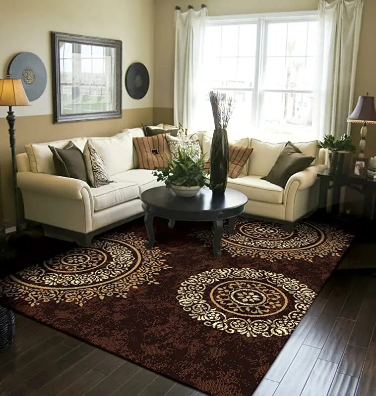 Подбор ковра под интерьер Amazon.com: rugs brown