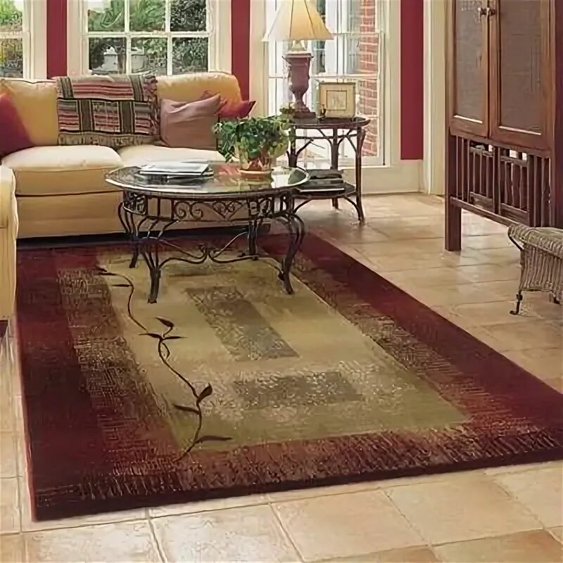 Подбор ковра под интерьер Matilda Dark Red/Green Area Rug Carpet cleaning hacks, Carpet cleaning pet stain