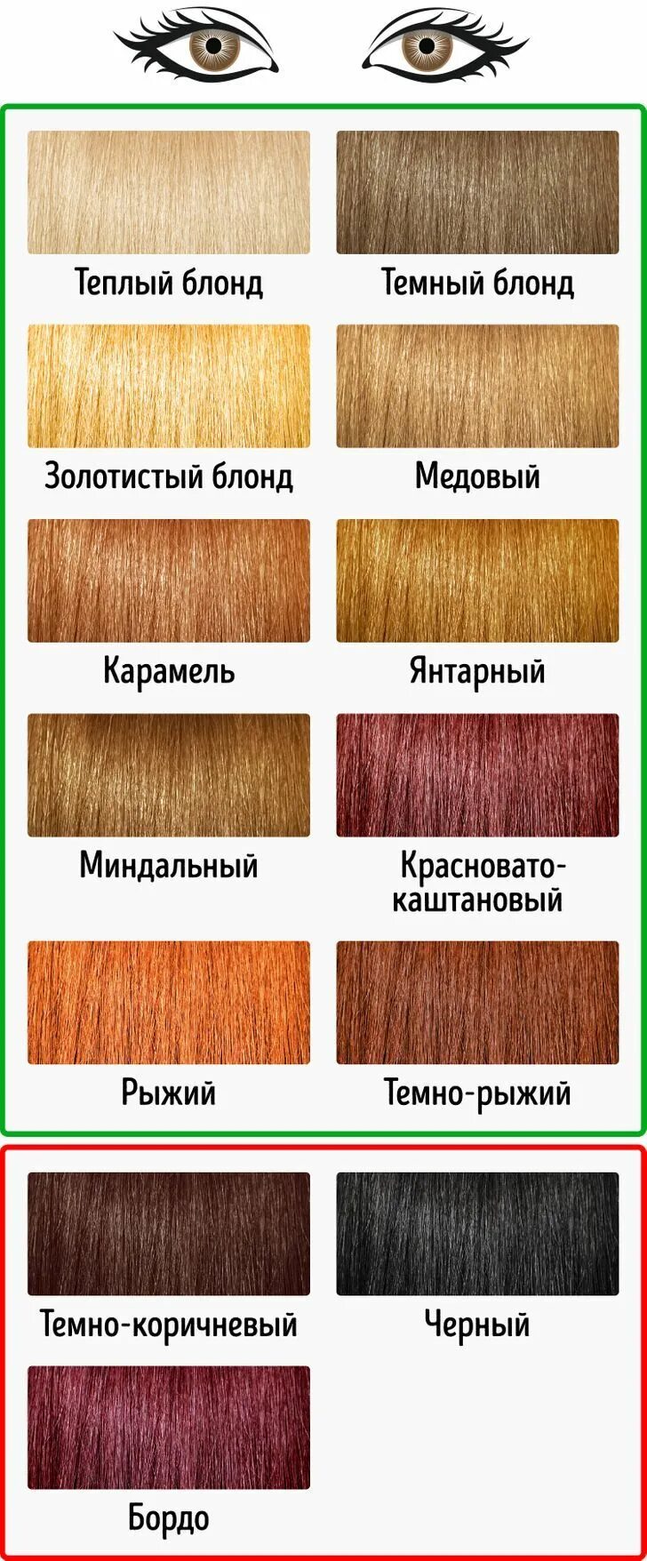 Подбор краски для волос по фото онлайн Как цвет волос должен сочетаться с цветом глаз, чтобы новый образ шел нам, а не 