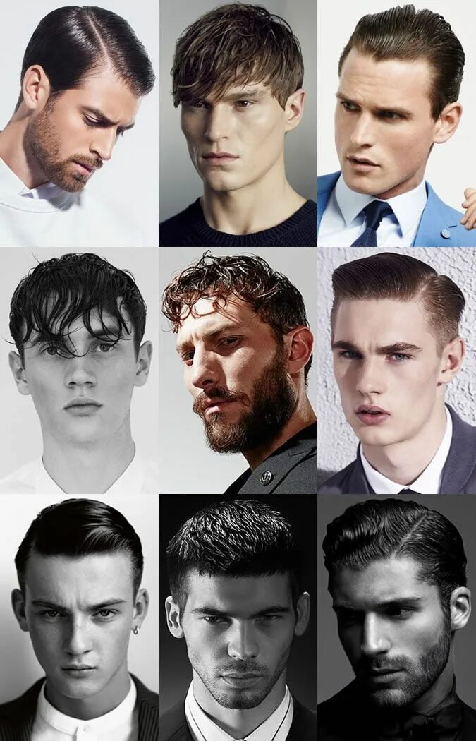 Подбор мужской прически онлайн Key Men’s Hairstyle Trends From London Collections: Men SS16 FashionBeans Wet lo