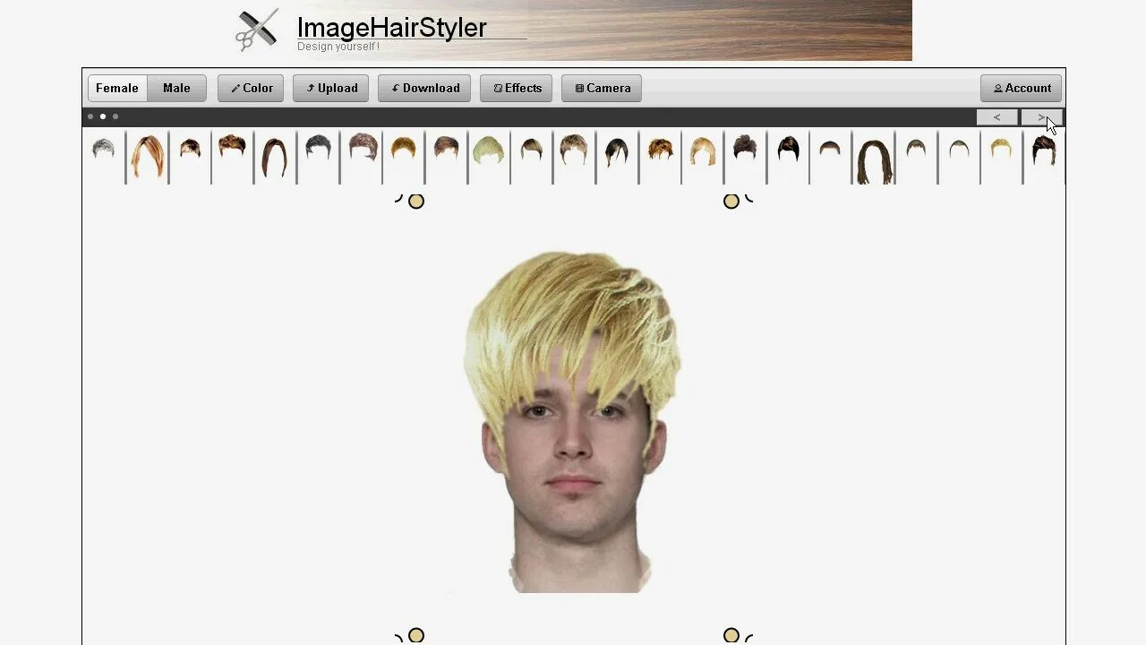 Подбор мужской прически онлайн Male virtual hairstyles online - ImageHairStyler - YouTube