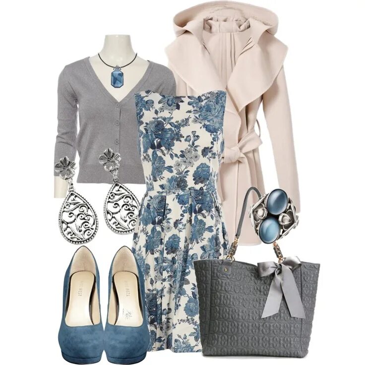 Подбор одежды онлайн фото Blue Roses by stylesbyjoey, via Polyvore Clothes, Fashion, Style