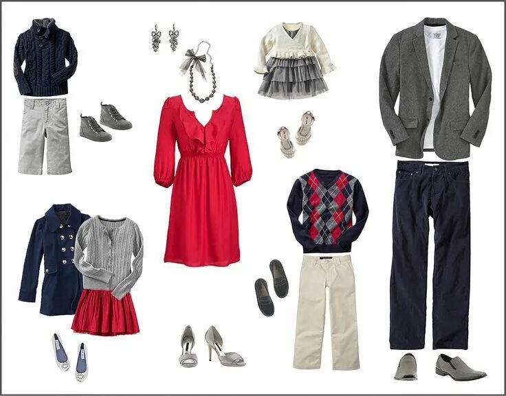 Подбор одежды по фото What to Wear in Family Pictures by Color Family portraits what to wear, Family p