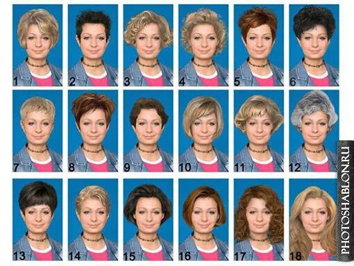 Подбор прически по фотографии для женщин Набор женских причесок для фотошопа PNG клипарт на прозрачном фоне скачать беспл