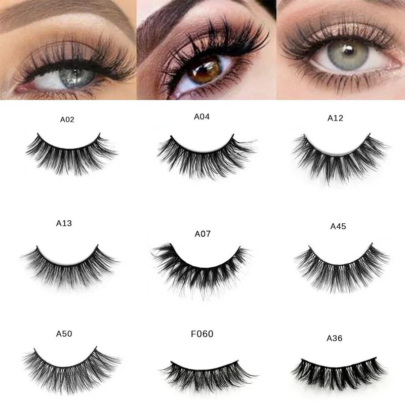 Подбор ресниц по фото 3d Strip Silk Eyelashes Handmade False Eyelashes Handmade Long Thick Natural Fak