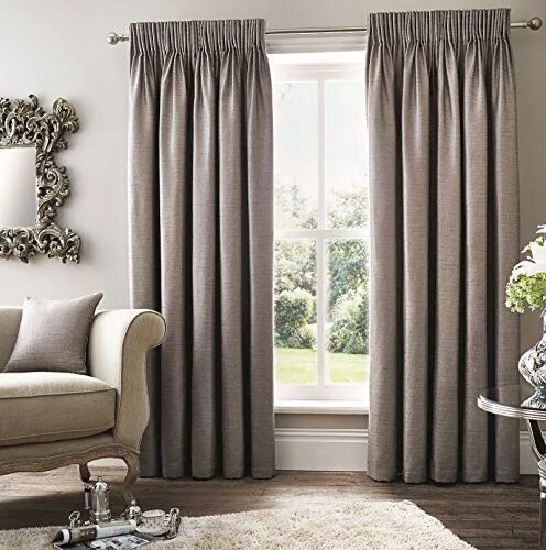 Подбор штор в интерьере Hallways Robin Fully Lined Curtains 90" x 108" Modern Distressed Light Ash Silve