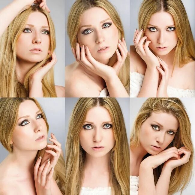 Подбор стиля по фото Hand posing shots, fingers lightly curved to frame face. Portrait photography ti
