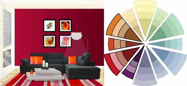 Подбор цвета интерьера онлайн бесплатно Analogous Color Scheme