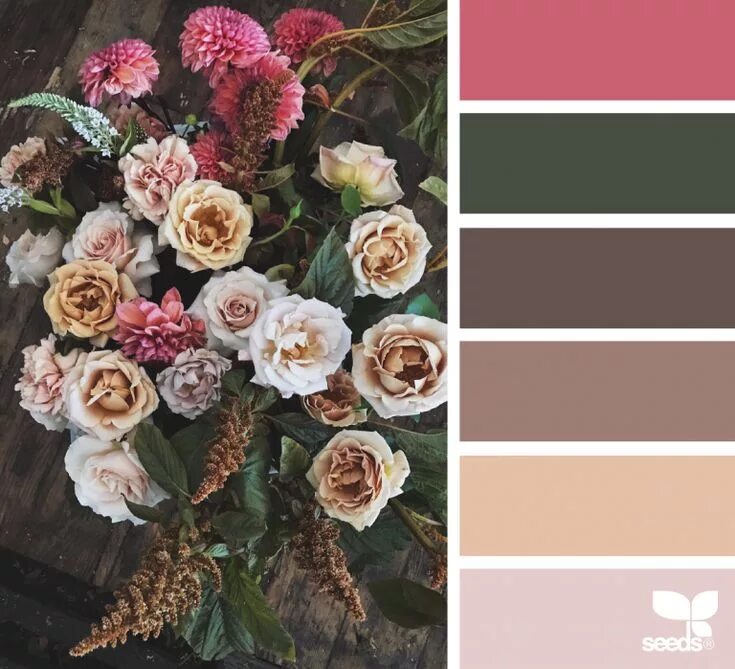 Подбор цветов онлайн по фото бесплатно Vibrant Floral Color Palette