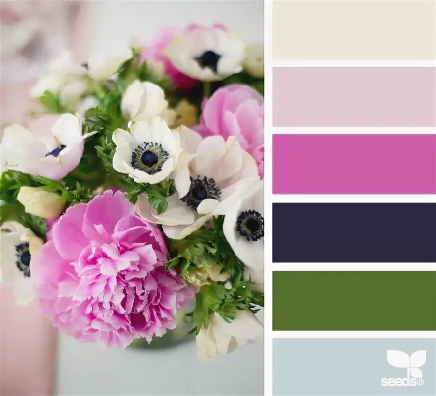 Подбор цветов по фото flora palette Design seeds, Seeds color, Color schemes