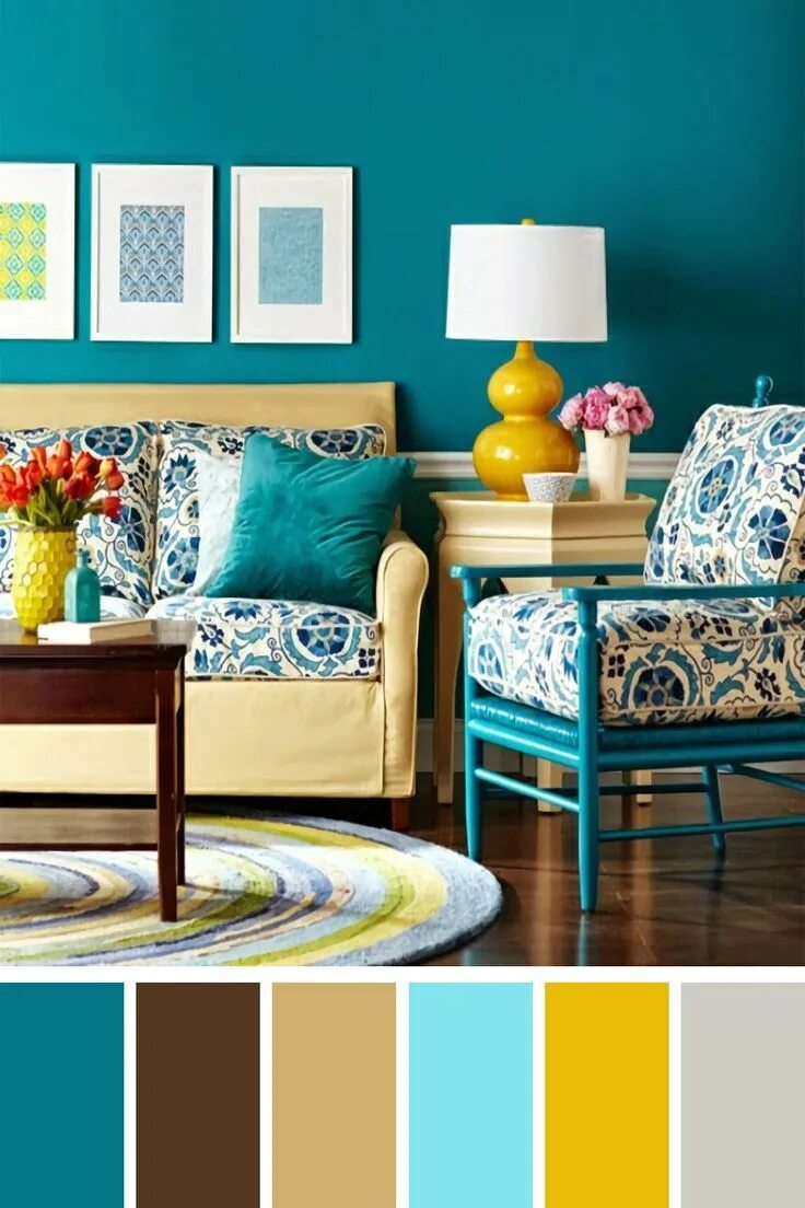 Подбор цветов в интерьере онлайн Colorful Living Room Bright Colorful living room bright, Living room color schem