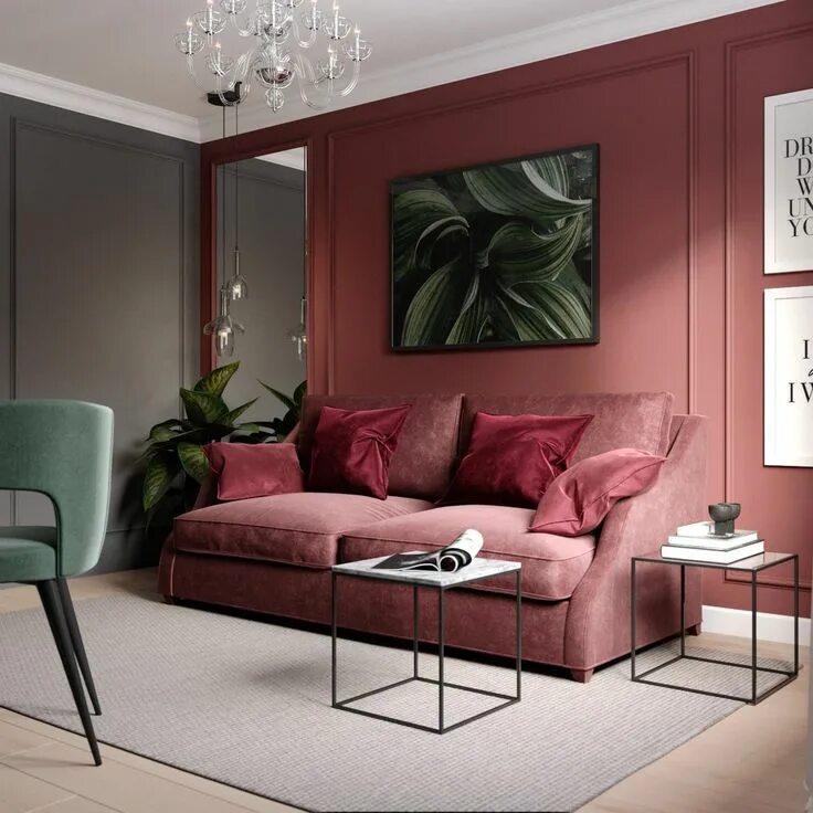 Подбор цветов в интерьере вишневый Interior and Decor - Дизайн интерьера. Декор. Запись со стены. Decoração de casa
