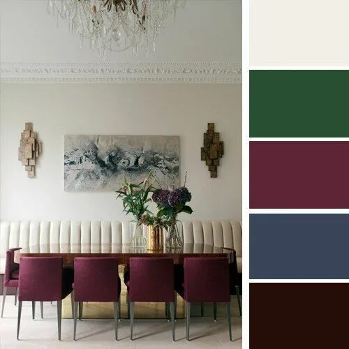 Подбор цветов в интерьере вишневый Новости Colorful decor, Colorful interiors, Dining room inspiration