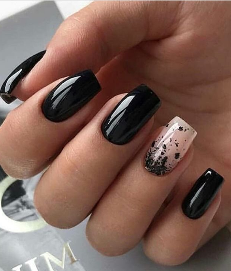 Подборка черного маникюра 110+ Best Natural Short Nails Design For Fall - Page 100 of 116 - Fashionsum Unh