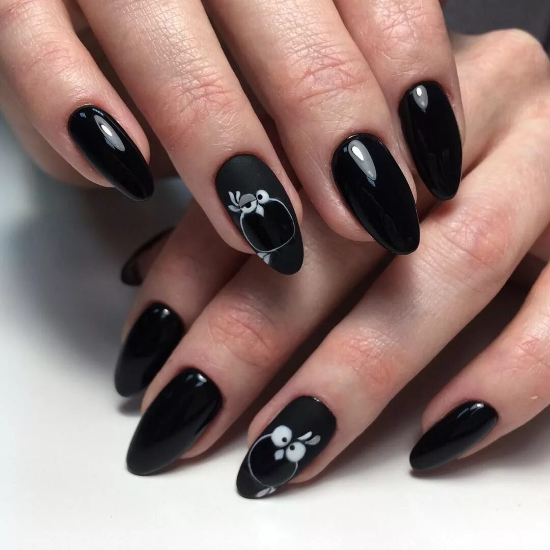 Подборка черного маникюра nice 35 Great Ideas for Almond Nails - Manageable and Attractive Check more at h