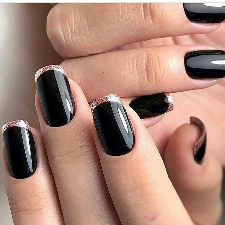 Подборка черного маникюра Pin by Salina Rush on Black Nail Designs Simple nail art designs, Nail art, Nail
