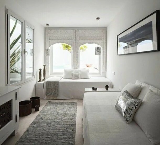 Подборка интерьера комнаты Интерьер небольшой спальни в белом цвете Home, Interior design, White interior