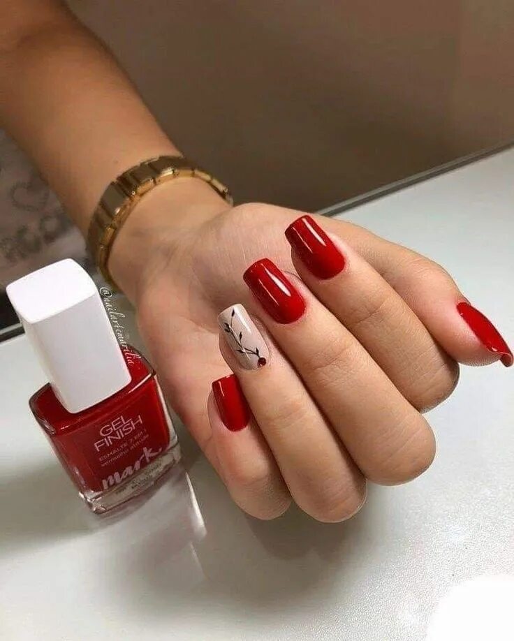 Подборка красного маникюра 65+ Cute Easter Nail Designs for Spring