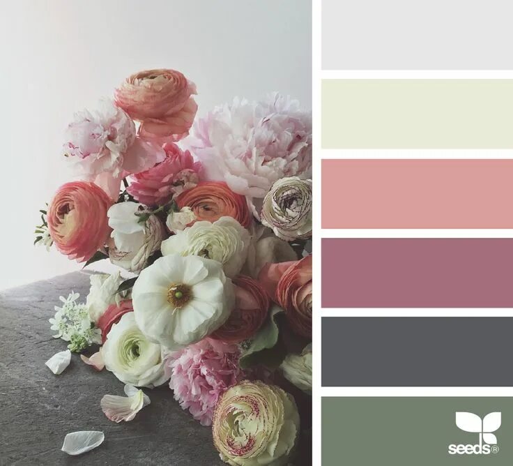 Подборка цветов по фото flora hues for all who ♥ color Seeds color, Seeds color palette, Design seeds co