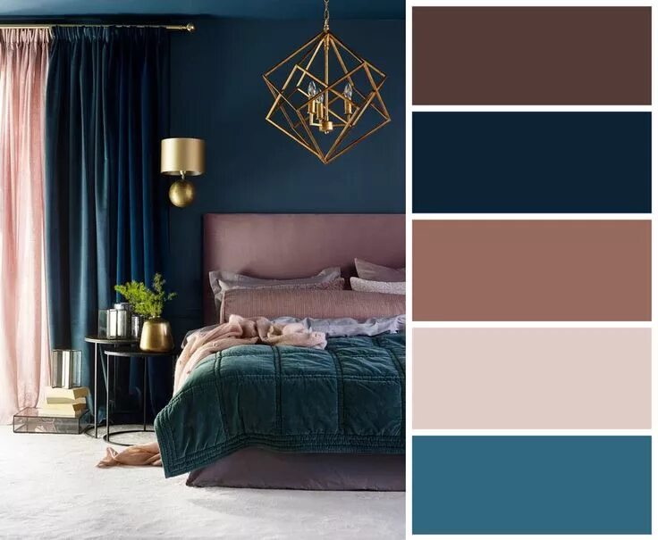 Подборка цветов в интерьере Art Deco color scheme. Насыщенная палитра в стиле ар-деко - сочетание золота, ро
