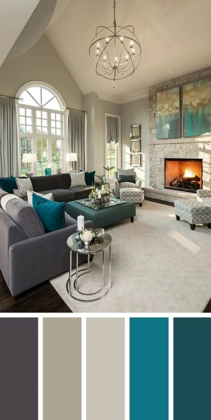 Подборка цветовых сочетаний в интерьере Pantone Color Of The Year 2020 - The Instilling Calm Classic Blue Living room co