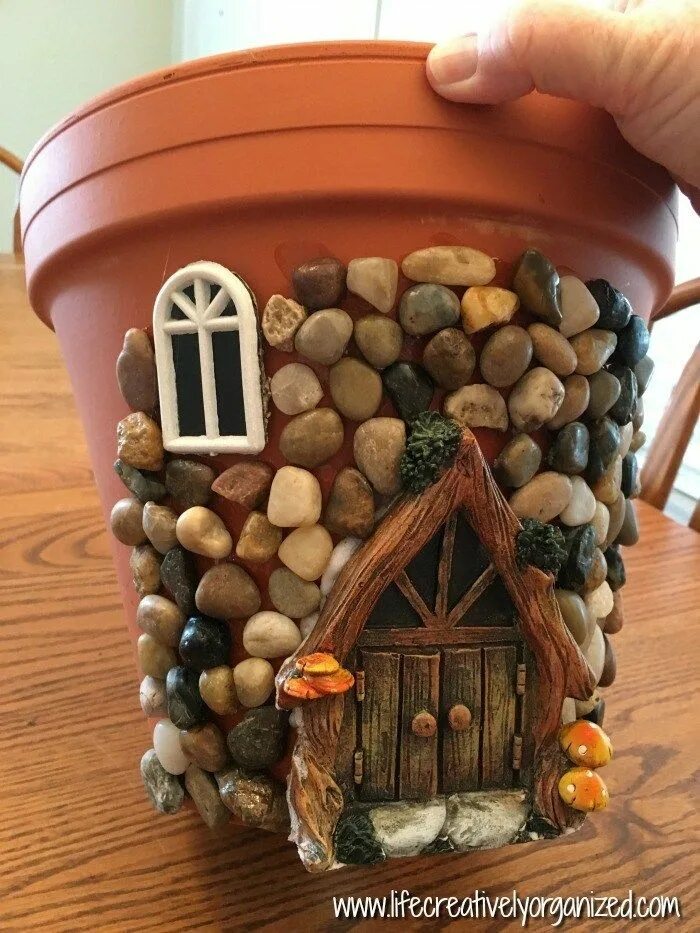 Подделки в домашних условиях фото Whimsical DIY Fairy House Planter - LIFE, CREATIVELY ORGANIZED Fairy house diy, 