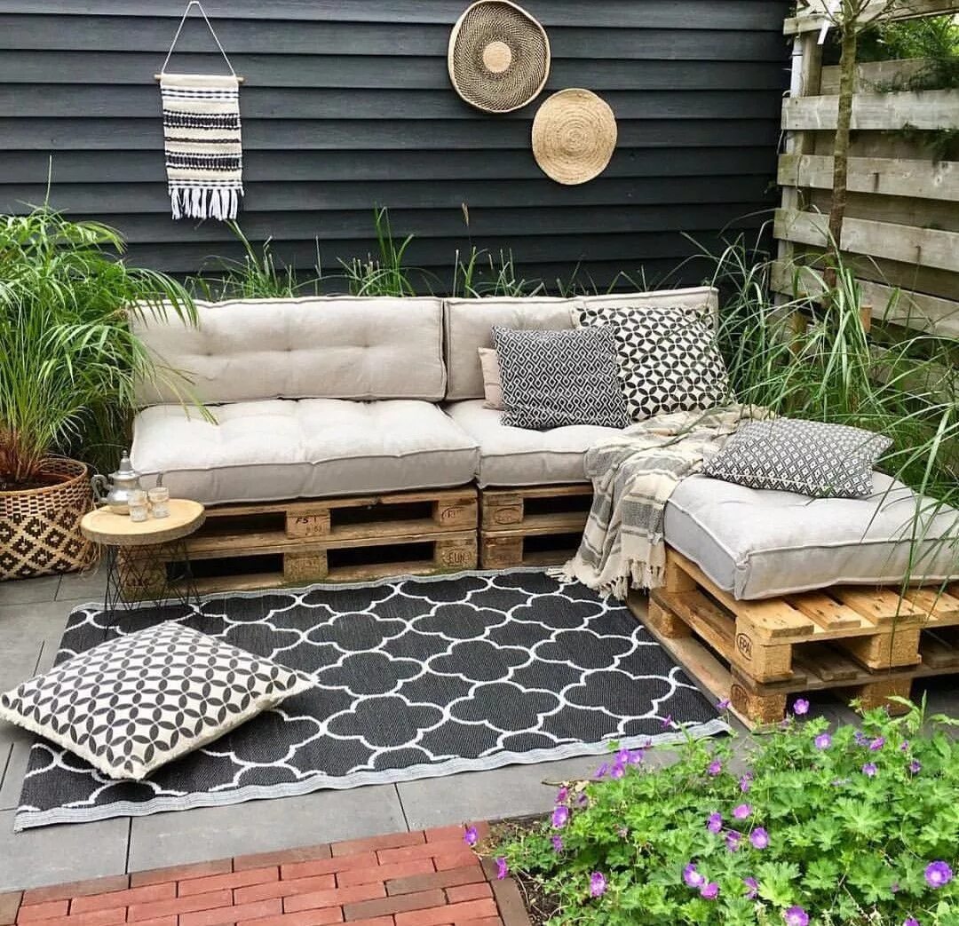 Поддоны для дачи идеи фото Zithoek met pallets Decoração de terraço, Mobiliário de exterior, Mobiliário de 
