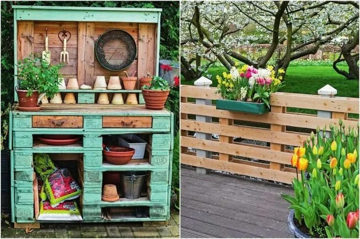 Поддоны для дачи идеи фото Original DIY pallet ideas for your outdoors My desired home Мебель из поддонов, 