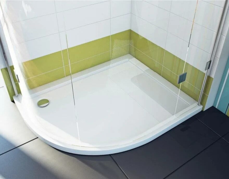 Поддоны для ванной комнаты фото Поддон для душа Эстет Омега R 100x80 - купить за 17510 руб. в Москве в интернет-