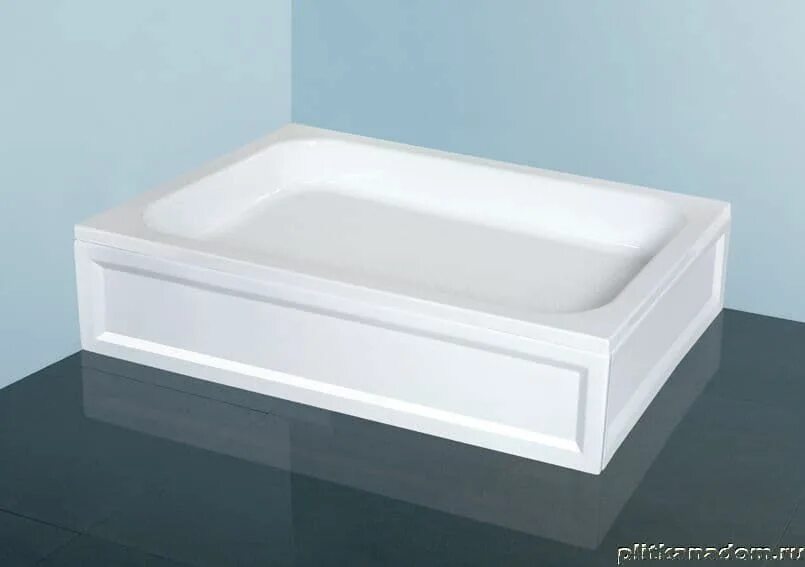Поддоны для ванной комнаты фото RGW Acrylic B-CL-S Акриловый поддон для душа 80х100 в магазине plitkanadom.ru