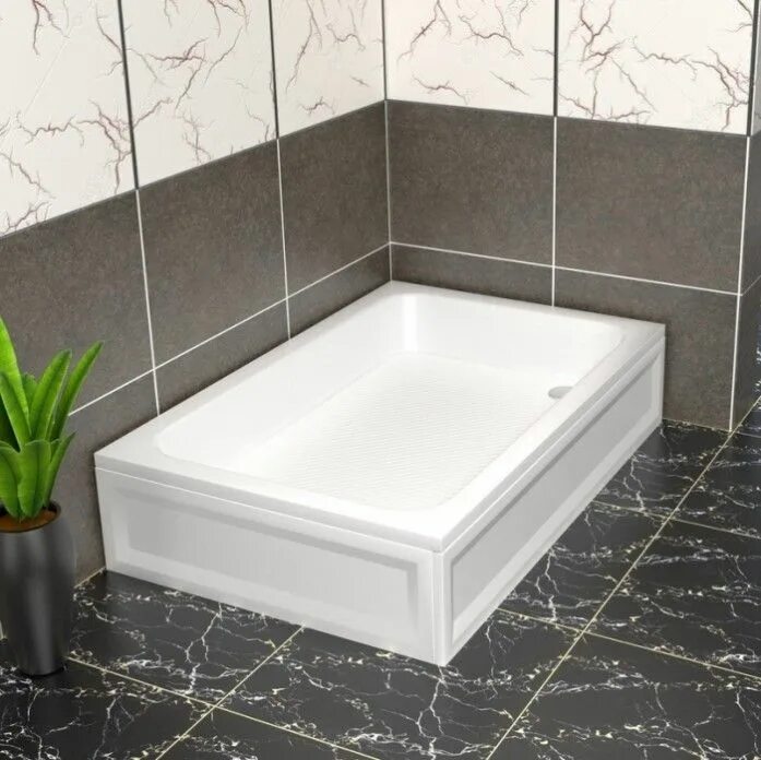 Поддоны для ванной комнаты фото и цены RGW Душевой поддон B/CL-S 100x90 - купить с доставкой по выгодным ценам в интерн